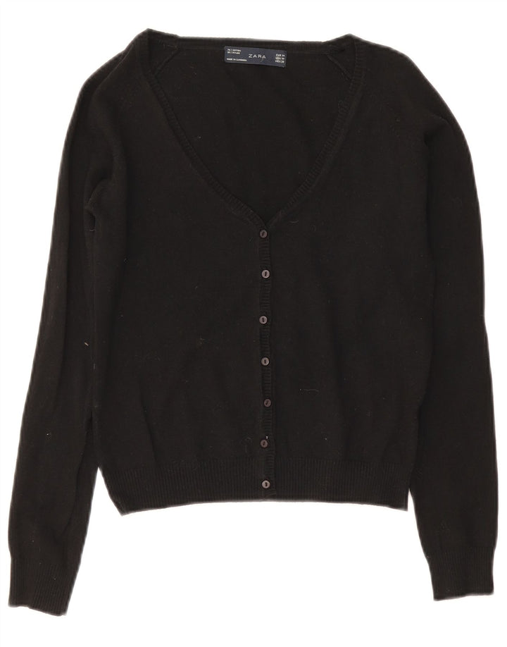 Zara Γυναικείο Bolero Jumper UK 12 μεσαίο μαύρο βαμβακερό
