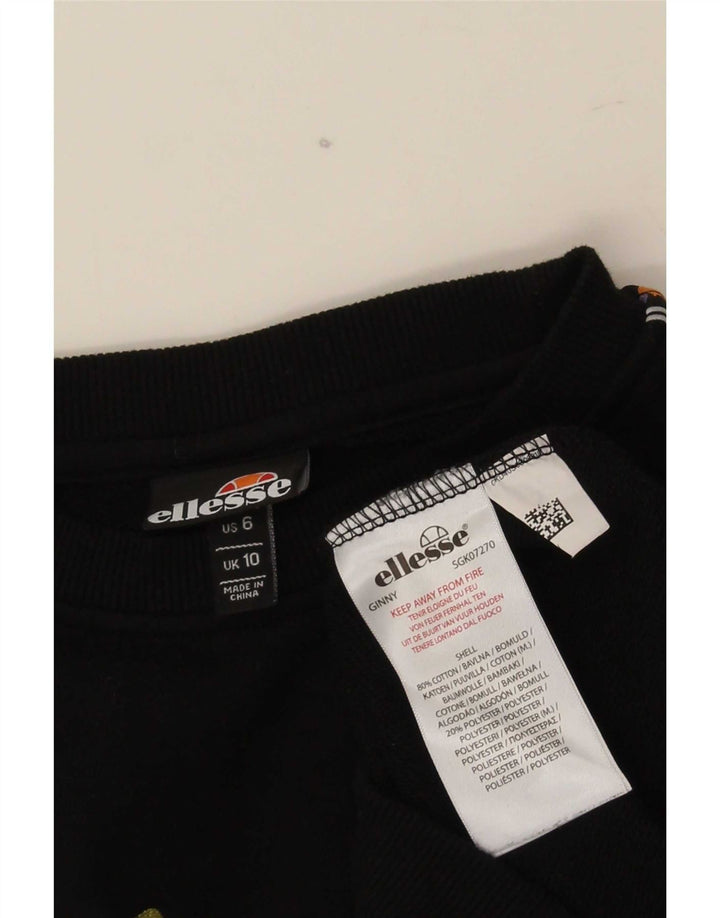 Γυναικείο γραφικό υπερμεγέθη φούτερ Ellesse UK 10 Μικρό μαύρο βαμβακερό