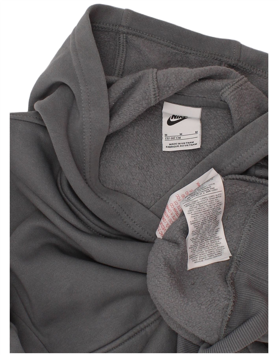 Nike Boys Graphic Hoodie Jumper 10-11 ετών μεσαίο γκρι βαμβακερό