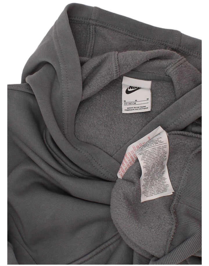 Nike Boys Graphic Hoodie Jumper 10-11 ετών μεσαίο γκρι βαμβακερό