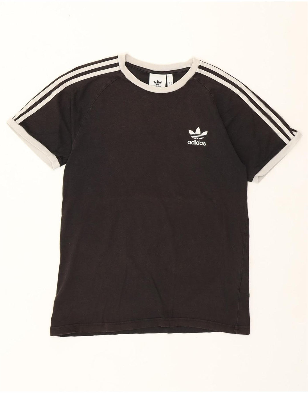 Adidas Γυναικείο T-Shirt Top UK 14 Μεσαίο μαύρο βαμβακερό