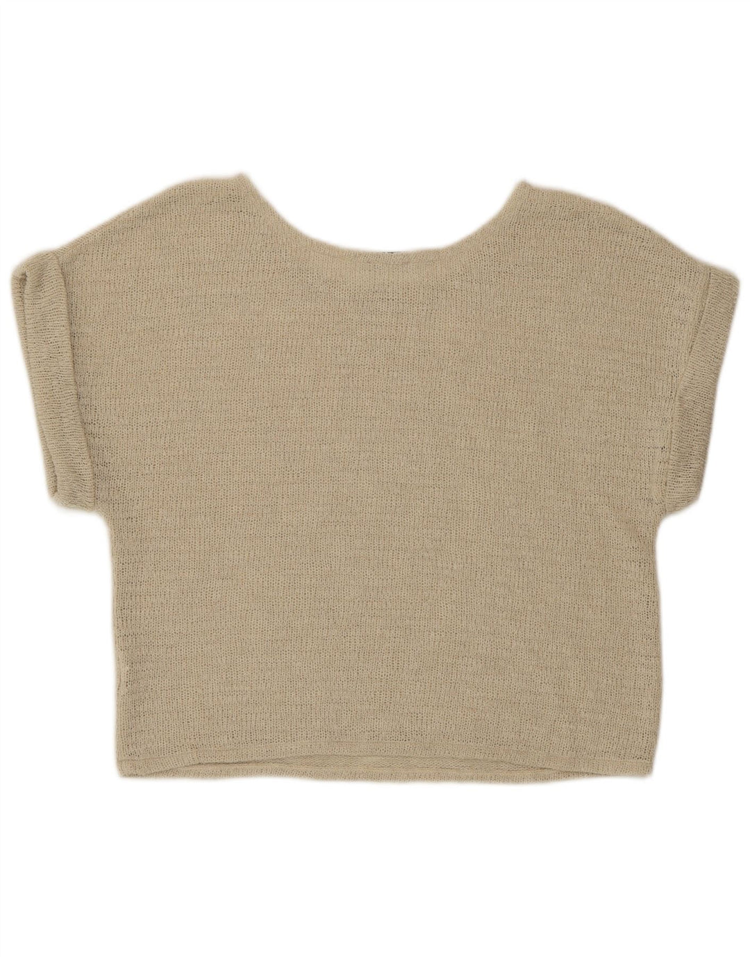 Zara Γυναικεία Πλεκτή Μπλούζα Τοπ UK 16 Large Beige