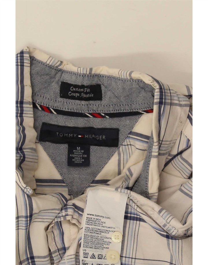 Ανδρικό κοντομάνικο Tommy Hilfiger Πουκάμισο προσαρμοσμένης εφαρμογής, μεσαίο λευκό βαμβακερό