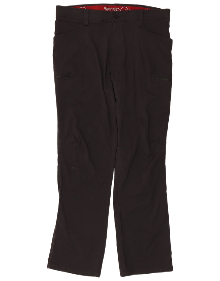 Ανδρικό ίσιο παντελόνι WRANGLER Cargo W36 L32 Μαύρο νάιλον
