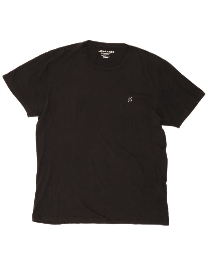Jack & Jones Ανδρικό T-Shirt με κανονική εφαρμογή Τοπ μεγάλο μαύρο βαμβακερό