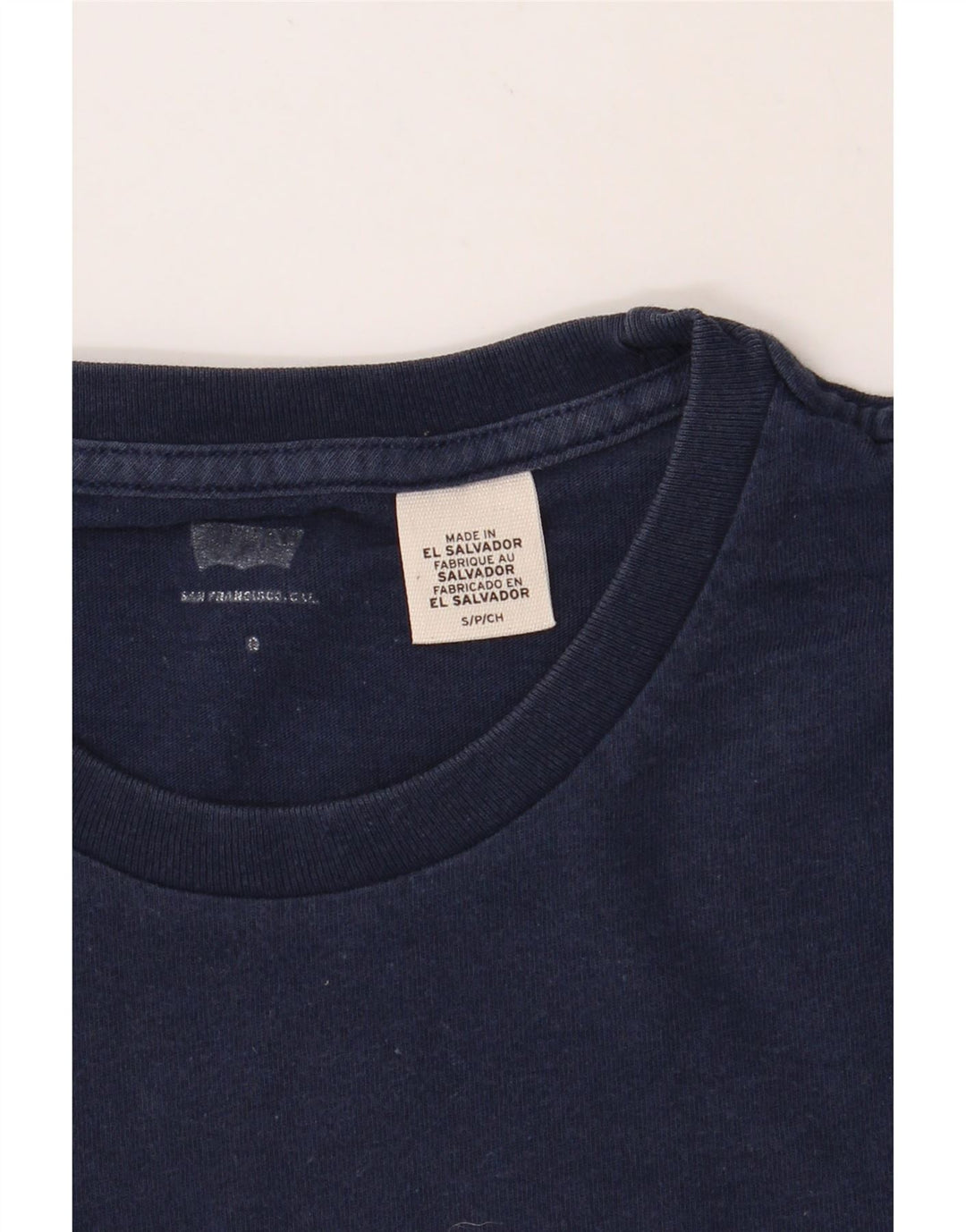 LEVI'S Mens Graphic T-Shirt Top Small Navy Blue Vintage Levi's and Second-Hand Levi's from Messina Hembry 
