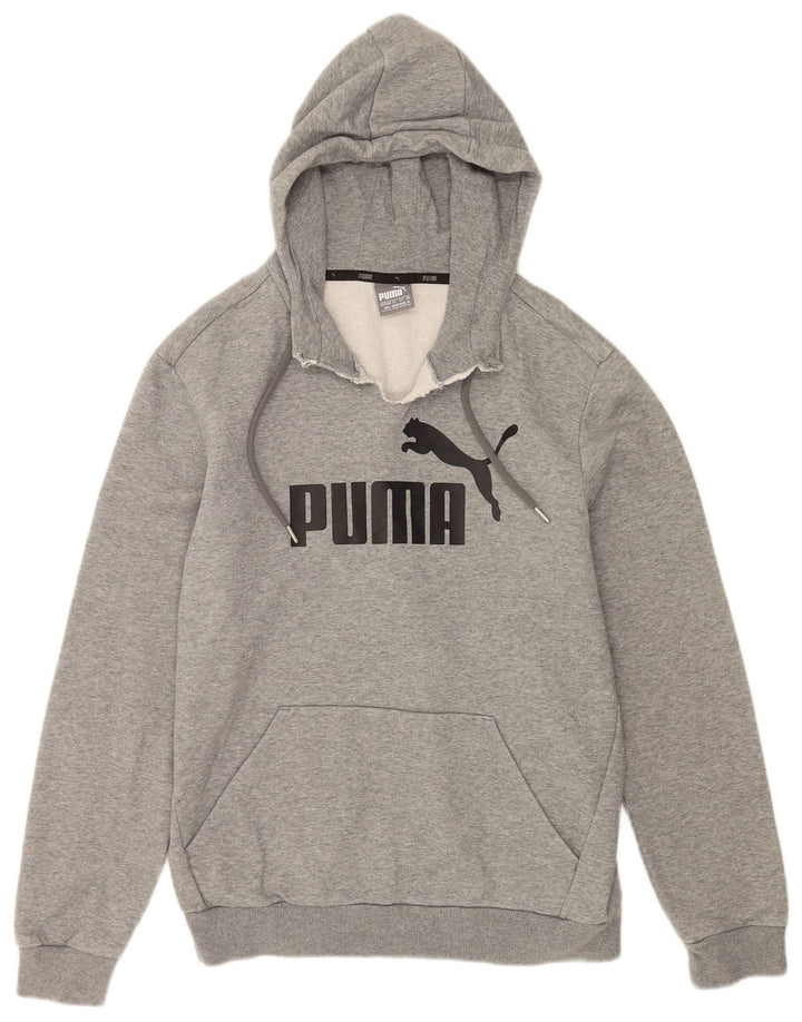 Ανδρικό γραφικό κουκούλα Puma, βαμβακερό μεσαίο γκρι