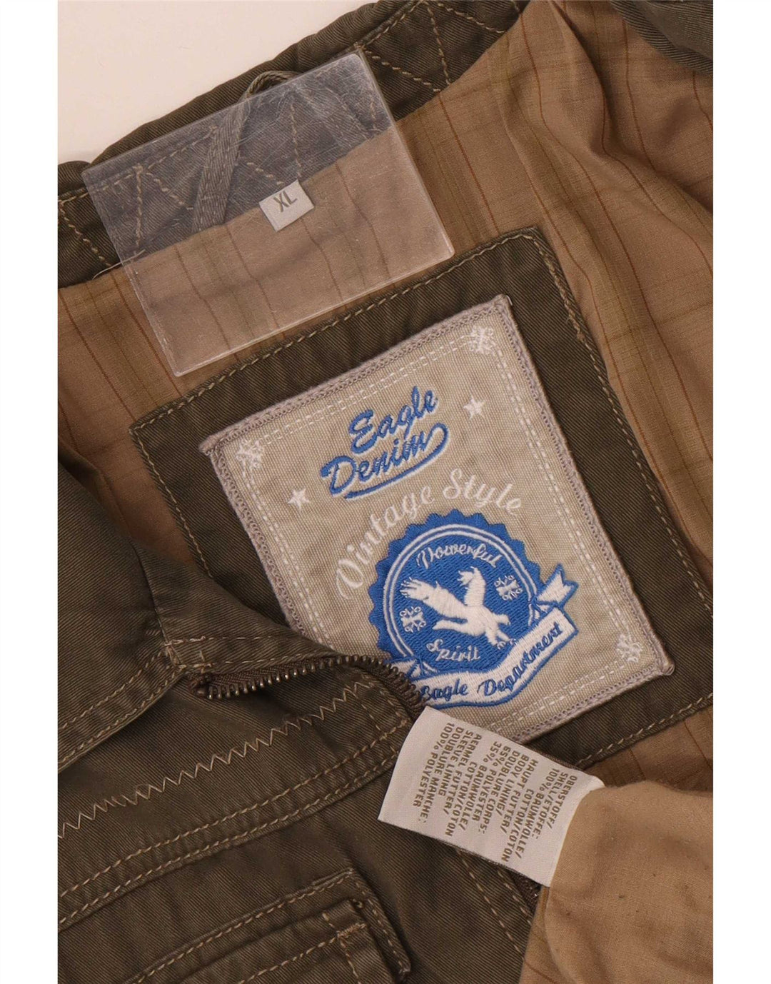 Vintage Ανδρικό Bomber Jacket UK 42 XL Khaki Cotton