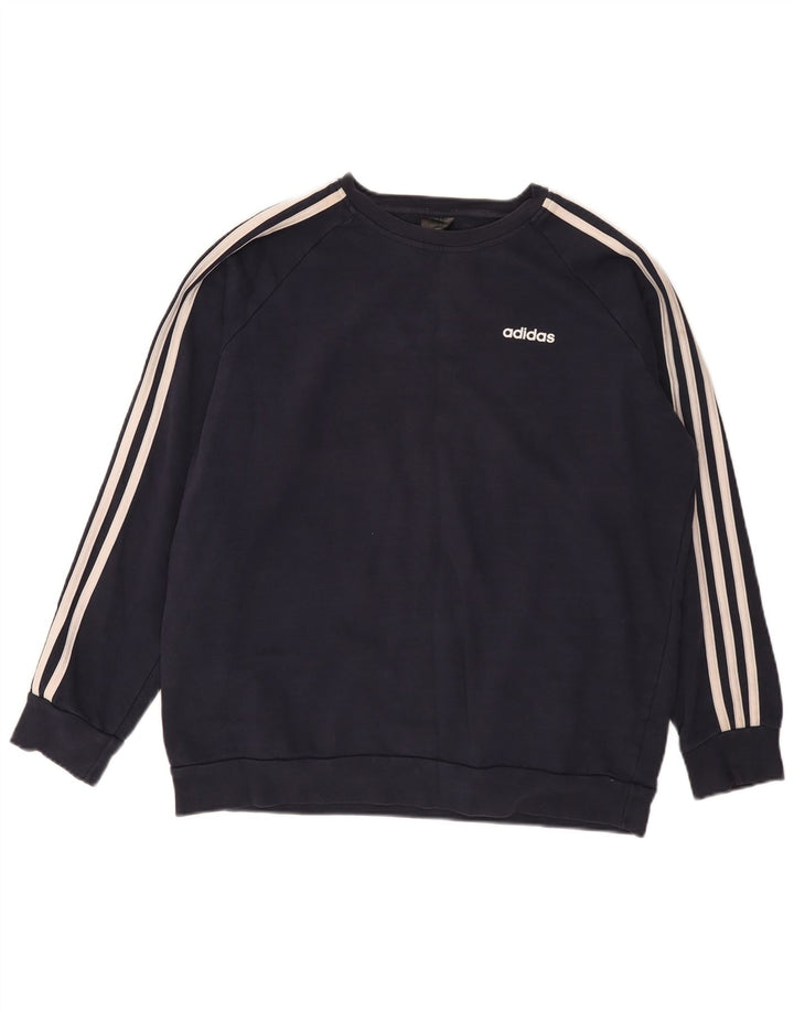 Adidas Γυναικεία φούτερ υπερμεγέθη Jumper UK 12/14 Medium Navy Blue Cotton