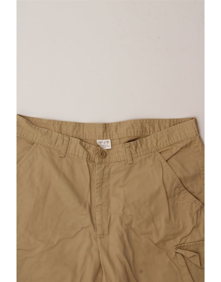 VINTAGE Mens Cargo Shorts W36 Large  Beige Cotton Vintage Vintage and Second-Hand Vintage from Messina Hembry 