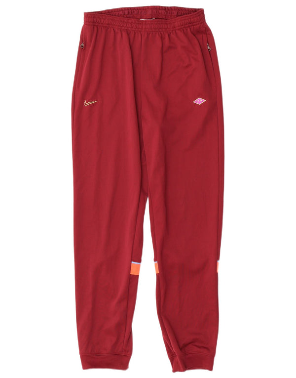 Nike Boys Tracksuit Trousers Joggers 13-14 Years XL Red Colourblock