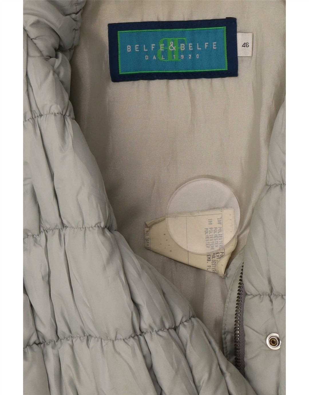 Γυναικείο μπουφάν Belfe & Belfe με επένδυση IT 46 Large Grey Polyester