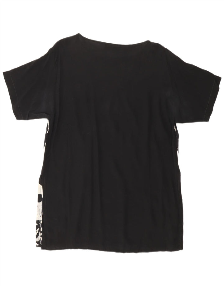 Γυναικεία μπλούζα Fendi Top UK 14 Large Black Animal Print Designer