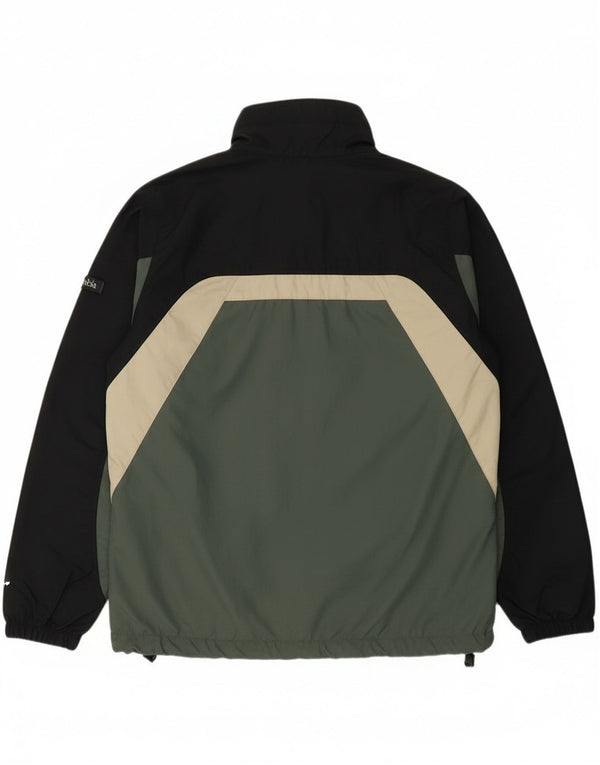 Columbia Ανδρικό μπουφάν βροχής UK 38 Medium Green Colourblock Nylon