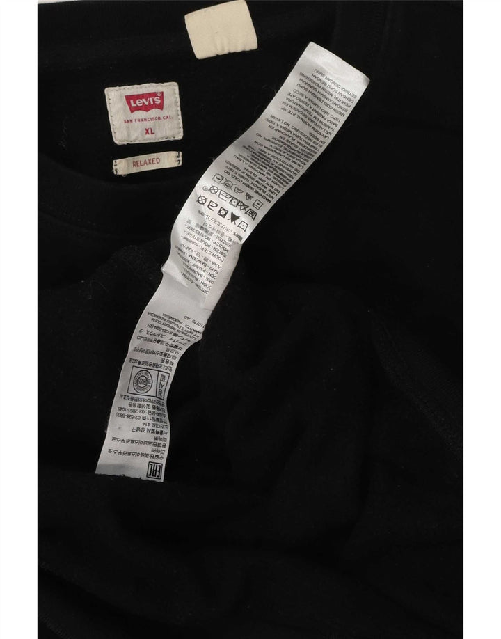 Ανδρικό φούτερ με γραφικά Relaxed Levi's Jumper XL Μαύρο βαμβακερό