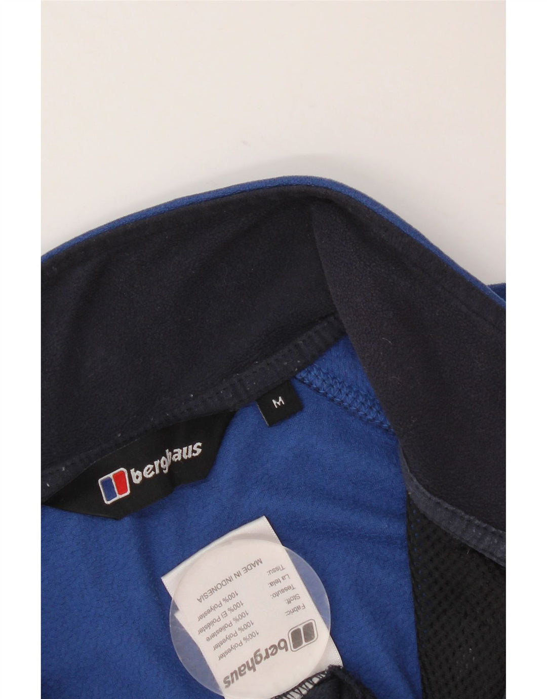 BERGHAUS Ανδρικό φερμουάρ με λαιμόκοψη φλις, μεσαίο μπλε πολυεστέρας