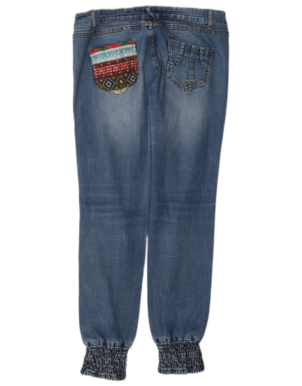 Desigual Womens Distressed Joggers Slim Jeans W32 L31 Blue
