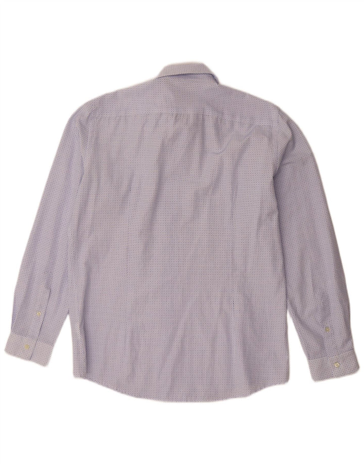 Liu Jo Ανδρικό Πουκάμισο Slim Fit Μέγεθος 16 41 Μεγάλο Μπλε Γεωμετρικό