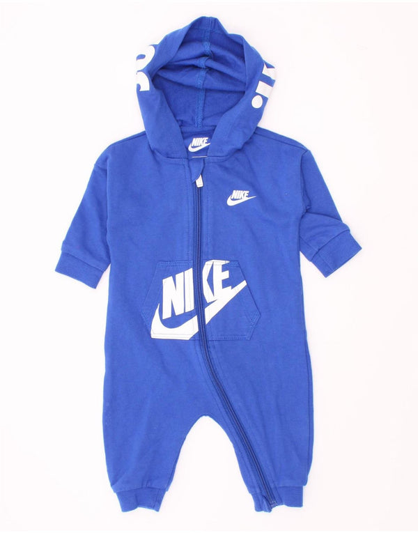 Μπλε βαμβακερή φόρμα Nike Baby Boys με γραφική κουκούλα 0-3 μηνών