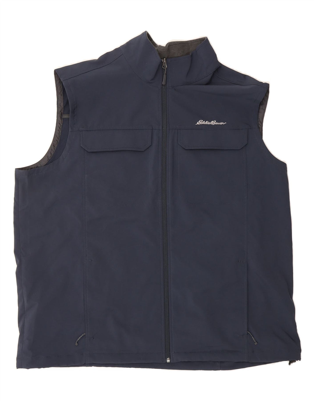 EDDIE BAUER Mens Utility Gilet UK 44 2XL Navy Blue Polyester Vintage Eddie Bauer and Second-Hand Eddie Bauer from Messina Hembry 