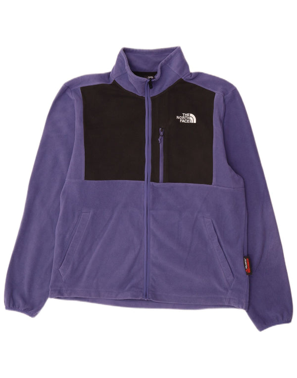 The North Face Ανδρικό Fleece Jacket UK 40 Large Purple Colourblock Polyester