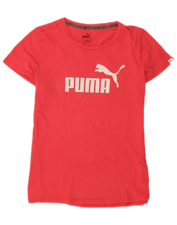 Γυναικείο γραφικό μπλουζάκι Puma Top UK 14 Μεσαίο ροζ βαμβακερό