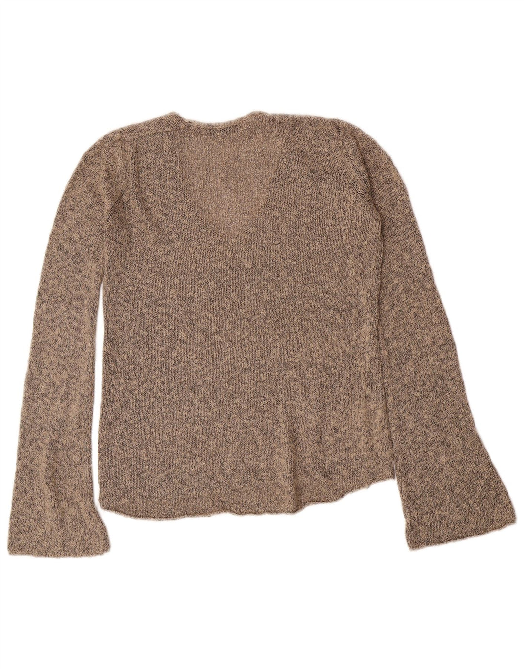 Zara Γυναικείο πουλόβερ με V λαιμόκοψη UK 10 Small Brown
