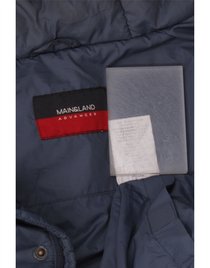 VINTAGE Ανδρικό παλτό με κουκούλα με κουκούλα με επένδυση UK 36 Small Blue Nylon