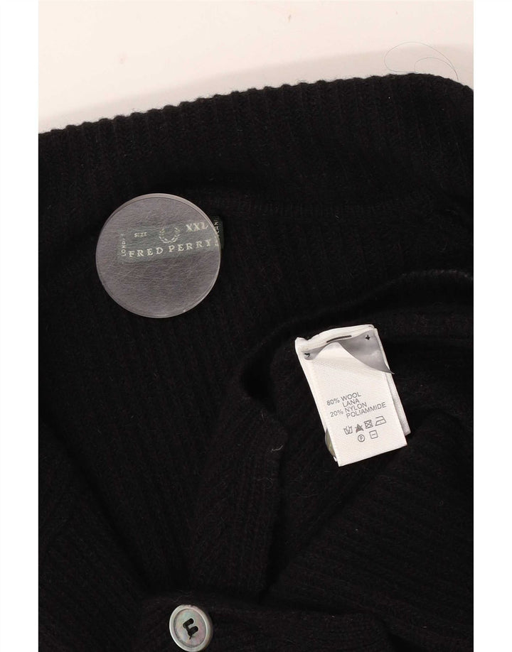 Fred Perry Γυναικεία Ζακέτα UK 20 2XL Μαύρο μαλλί