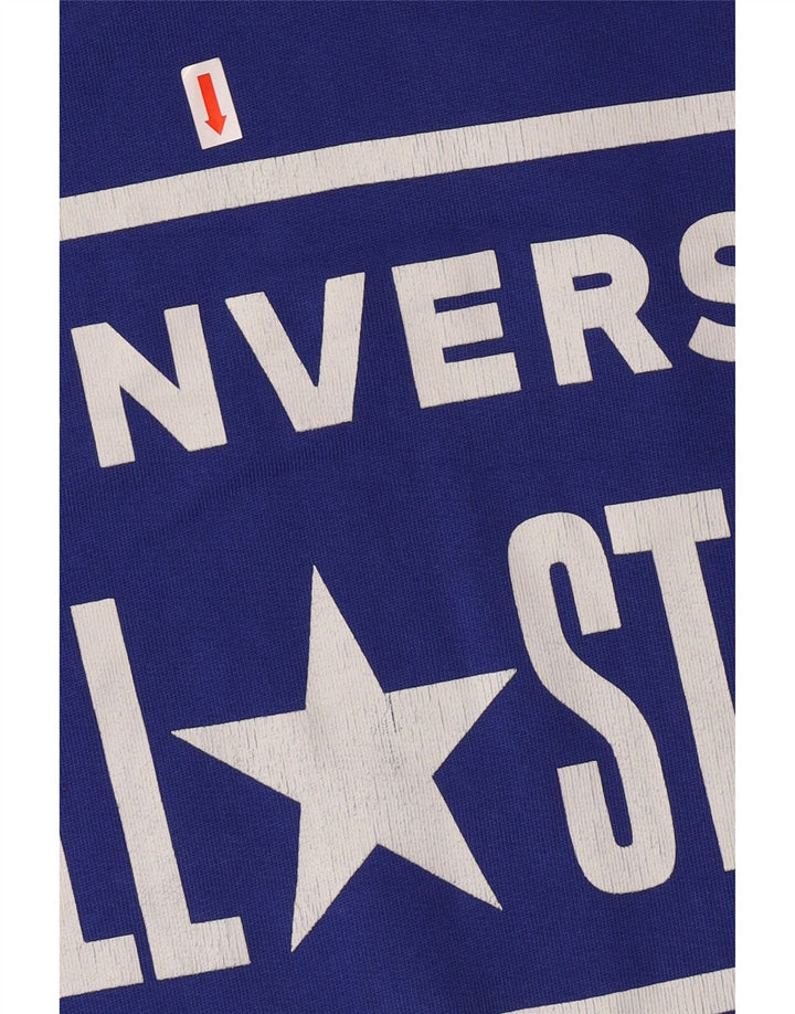 Ανδρικό γραφικό κουκούλα CONVERSE, μεγάλο μπλε βαμβακερό