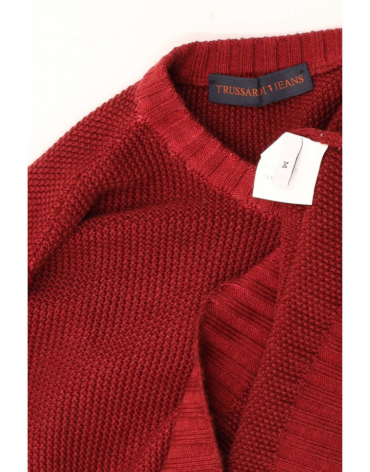 Trussardi Jeans Ανδρικό πουλόβερ με λαιμόκοψη μεσαίο κόκκινο