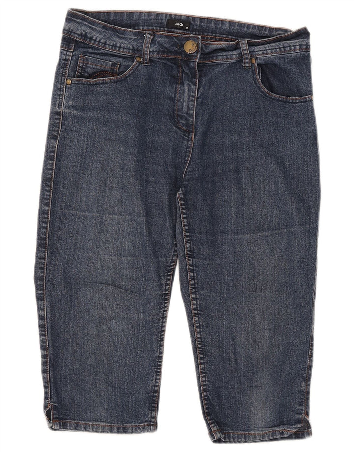 M&Co Γυναικείο τζιν βερμούδα UK 12 Medium W32 Μπλε βαμβακερό