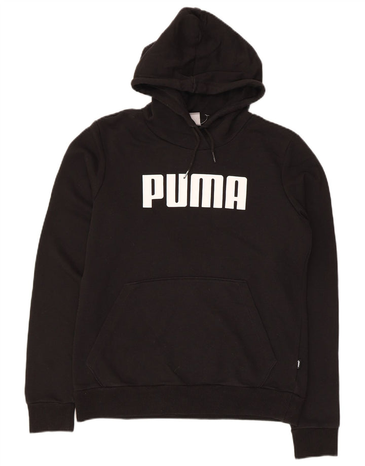 Puma Γυναικείο Γραφικό Hoodie Jumper UK 12 Medium Black Polyester