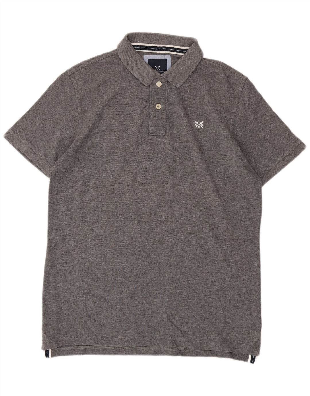 Ανδρικό μπλουζάκι πόλο Crew Clothing Μικρό γκρι βαμβακερό