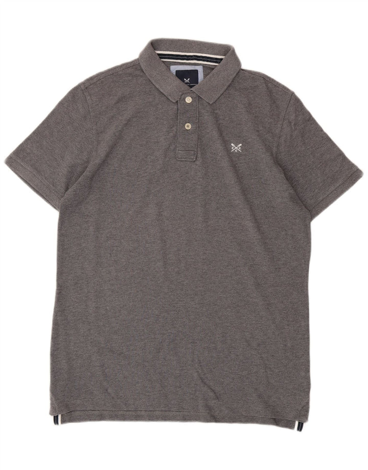 Ανδρικό μπλουζάκι πόλο Crew Clothing Μικρό γκρι βαμβακερό