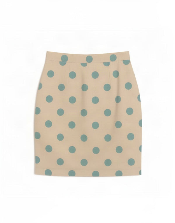 Marella Γυναικεία Pencil Φούστα UK 8 Small W24 White Dot Viscose