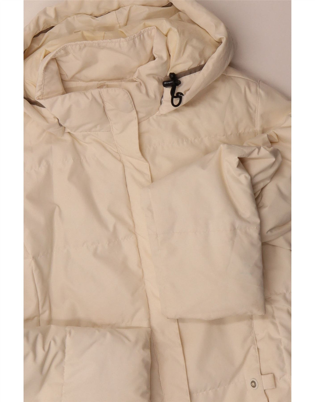 CHAMPION Γυναικείο μπουφάν με κουκούλα UK 14 Medium Off White