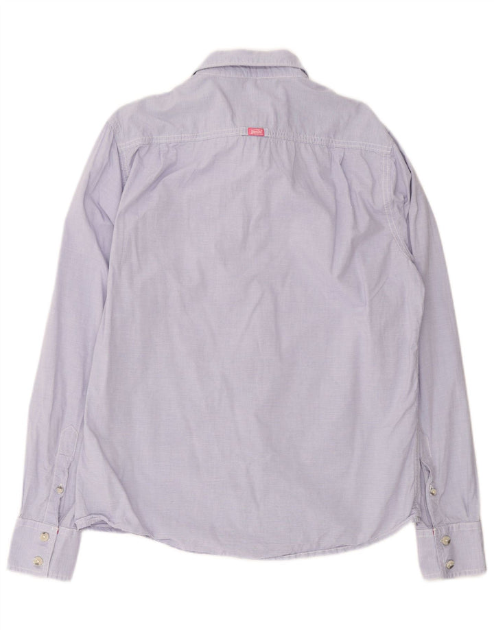 Ανδρικό πουκάμισο Superdry XL Μωβ βαμβακερό ρίγες