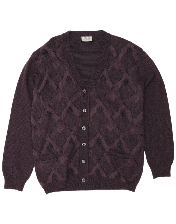 Ανδρική ζακέτα Rodes 2XL Purple Argyle/Diamond Wool