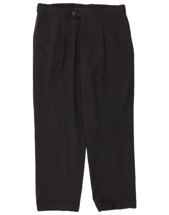 Ανδρικό παντελόνι με καρφωτό κοστούμι Marks & Spencer W34 L29 Γκρι πολυεστέρας