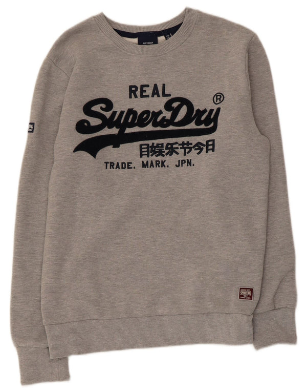Γυναικείο Φούτερ Superdry Graphic Jumper UK 14 Medium Grey Cotton