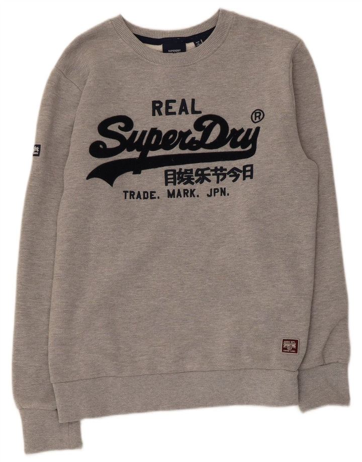 Γυναικείο Φούτερ Superdry Graphic Jumper UK 14 Medium Grey Cotton