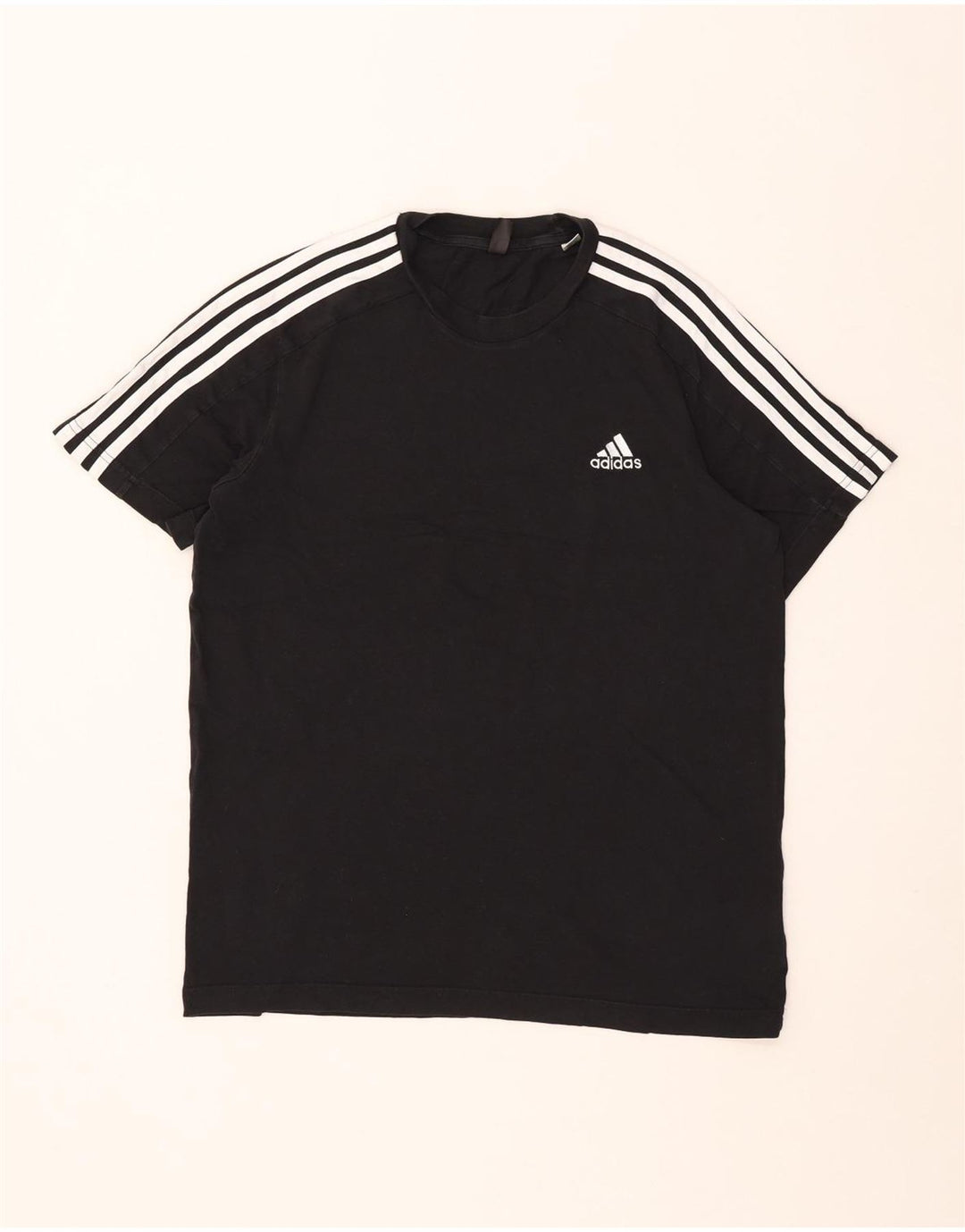 Ανδρικό T-Shirt Adidas Τοπ μεσαίο μαύρο βαμβακερό