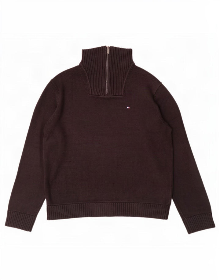 Ανδρικό πουλόβερ με φερμουάρ Tommy Hilfiger, μαύρο μεγάλο