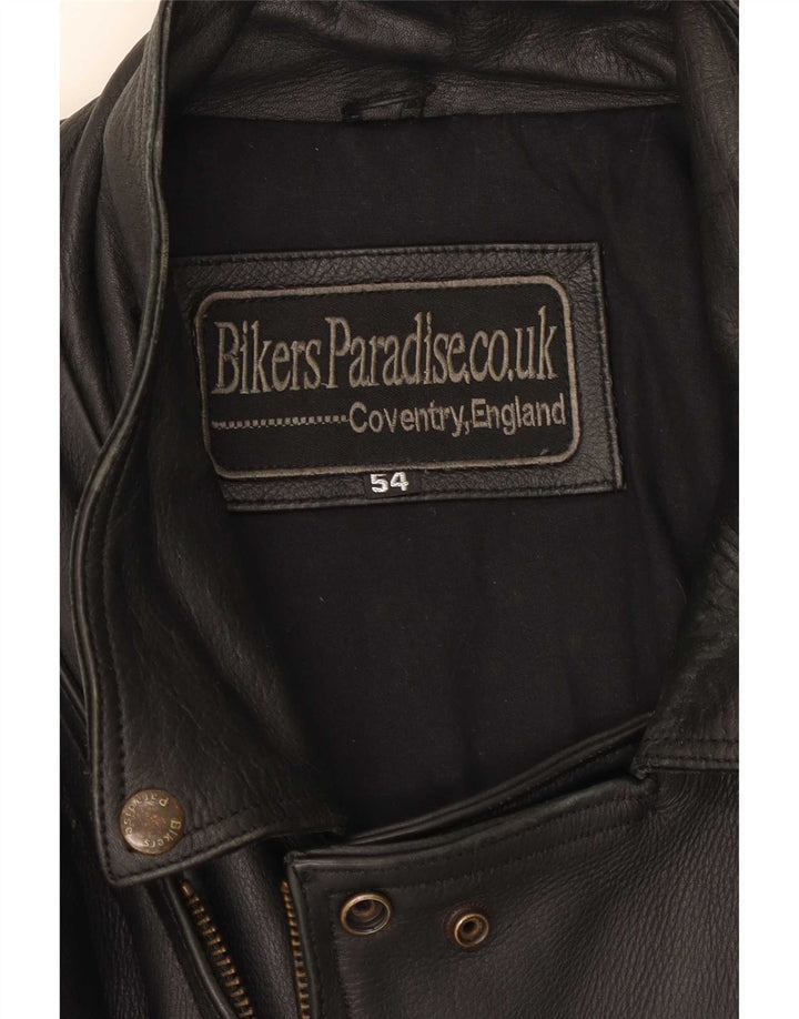 Bikers Paradise Ανδρικό Δερμάτινο Biker Jacket EU 54 2XL Μαύρο