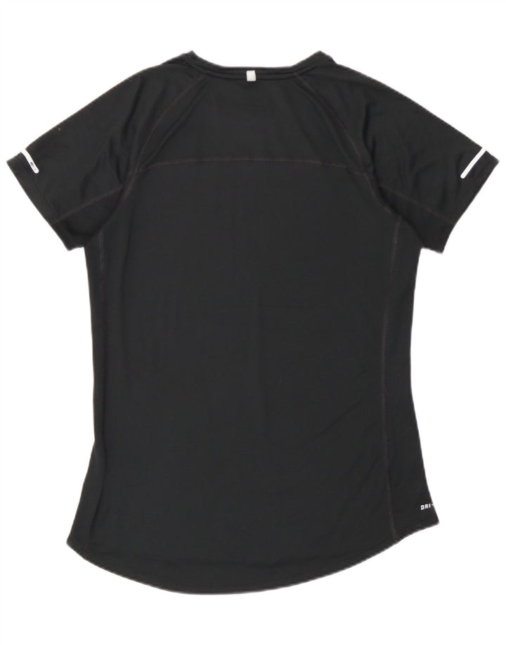 Γυναικείο T-Shirt Nike Dri Fit Top UK 12 Μεσαίο μαύρο πολυεστέρα