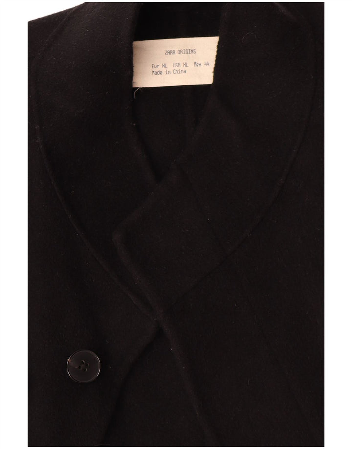 Zara Ανδρικό Πανωφόρι UK 44 XL Μαύρο Μάλλινο