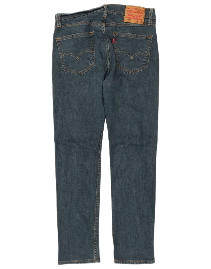 Levi's Mens 511 Slim Jeans W32 L30 Navy Blue Cotton