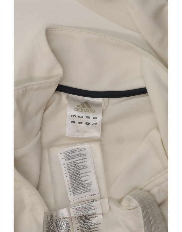 Ανδρική φόρμα ADIDAS Μπουφάν μεσαίου λευκού χρώματος πολυεστέρας