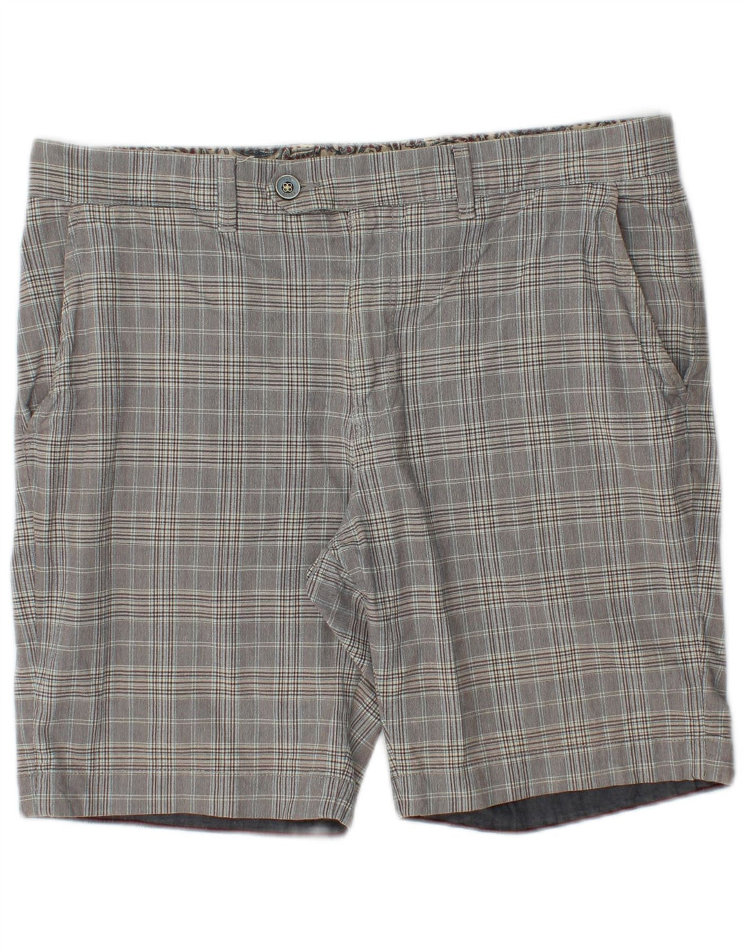 Ανδρικό σορτς Chino Ted Baker W34 Large Grey Check Cotton